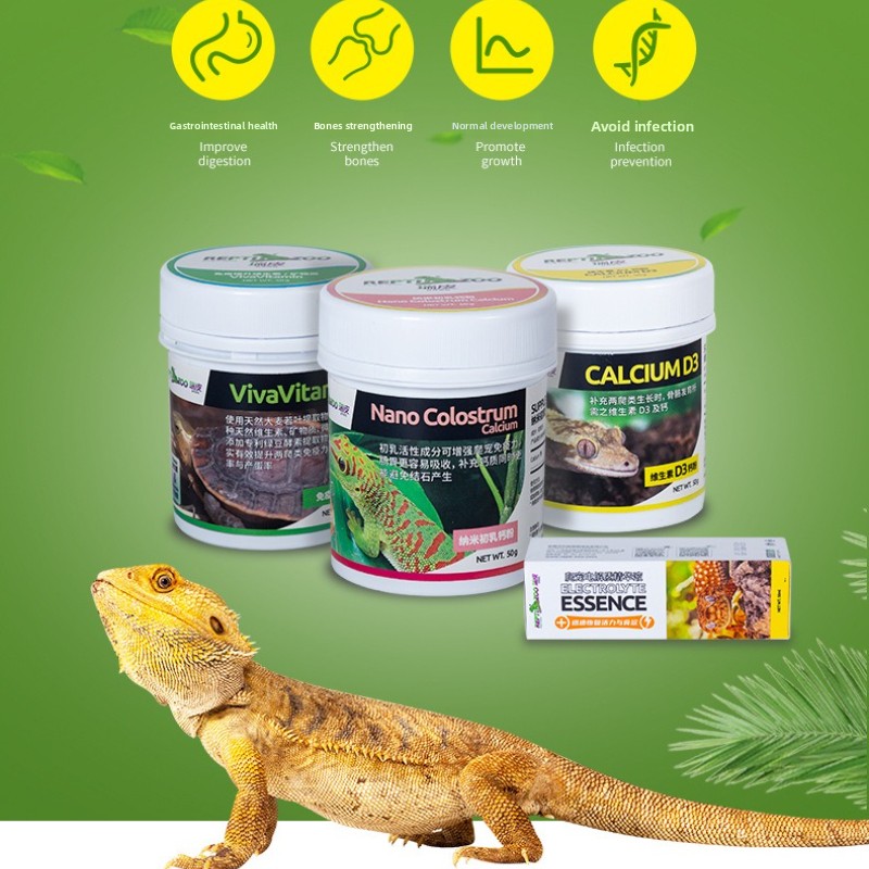 Calcium Powder Reptile - Reptizoo 파충류 칼슘 파우더&D3-거북이, 수염이 있는